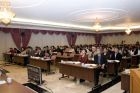 主題為「國家品質獎申請之研習」的95學年度全面品質管理研習會，在淡水校園覺生及驚聲國際會議廳兩會場同步舉行，全校一二級主管、秘書及行政人員分兩梯次參與。