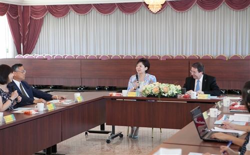 A Visit by Rector Fernando Galván