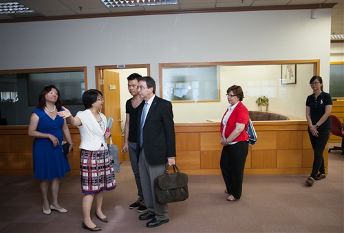A Visit by Rector Fernando Galván